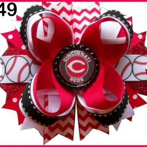 4.5 INCH MLB CINCINNATI REDS HAIRBOW